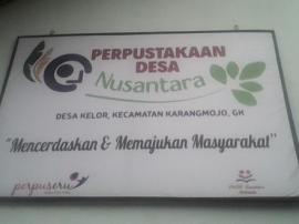 penggunaan internet perpustakaan Nusantara Desa Kelor