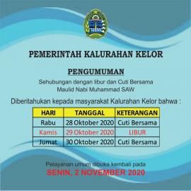 PENGUMUMAN CUTI BERSAMA