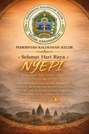 Pemerintah Kalurahan Kelor Sampaikan Ucapan Hari Raya Nyepi Tahun Baru Saka 1948 / 2026