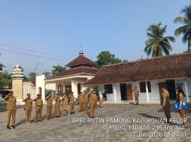 Apel Rutin dan Rapat Koordinasi Pemerintah Kalurahan Kelor Senin, 22 Juni 2026