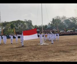 Pamong Kalurahan Kelor Ikuti Upacara HUT ke-81 RI di Kapanewon Karangmojo